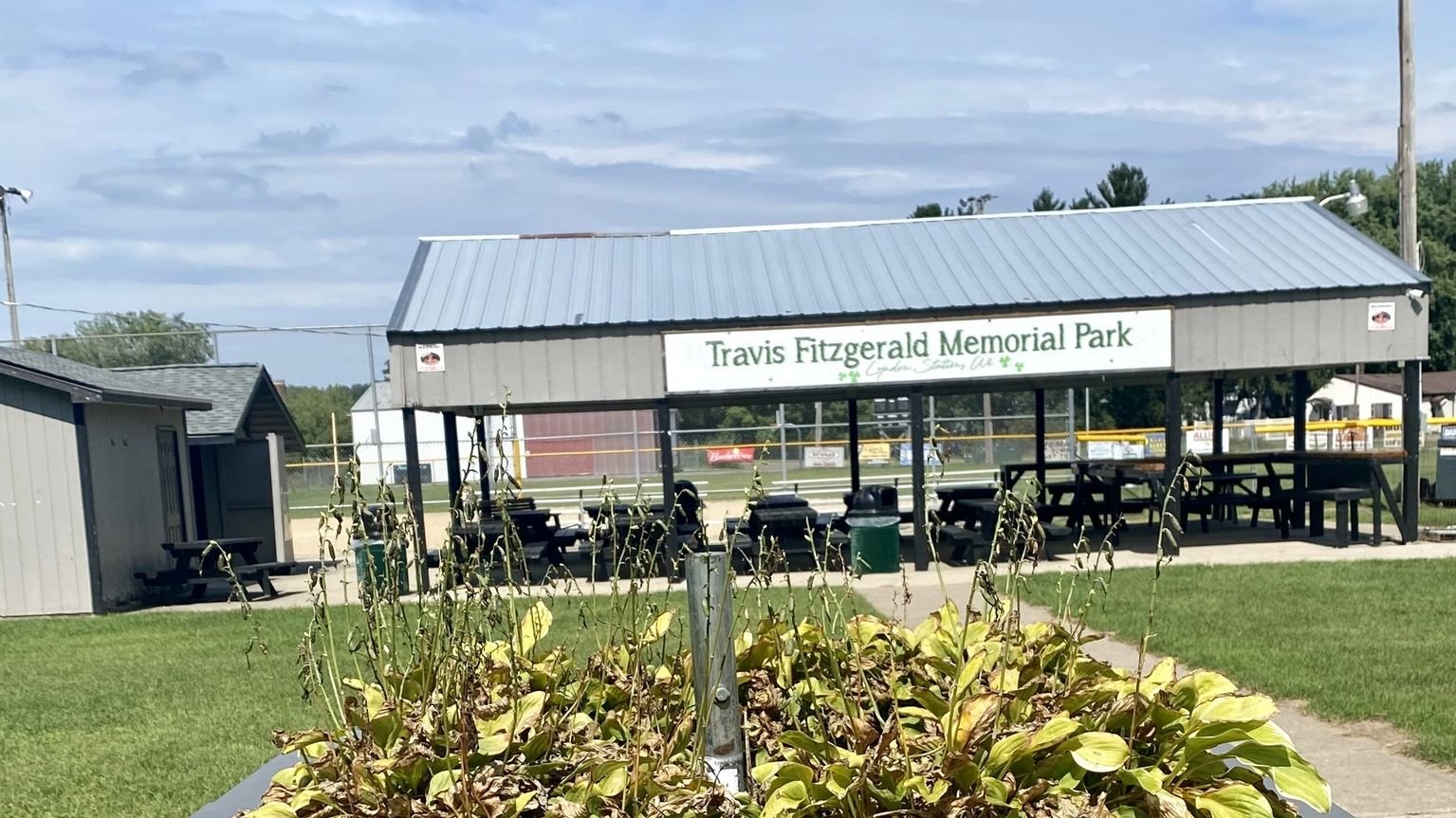 Travis Fitzgerald Memorial Park pavilion and ball field, Lyndon Station WI