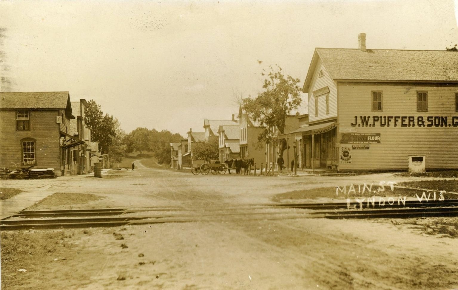 Historical photograph from the Lyndon Station village collection